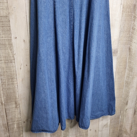 Eddie Bauer Vintage Blue Denim Button-Down Dress. Size Medium. Cotton. - Picture 8 of 13